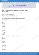 Đề thi học kì 1 Tiếng Anh 8 Friends Plus - Đề số 6